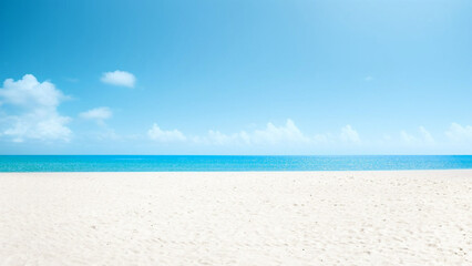 Beautiful  beach background. Natural landscape with empty tropical beach.