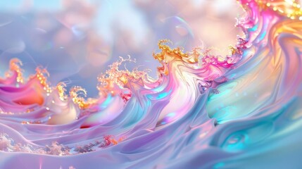 Abstract wallpaper with fractal designs, intricate and detailed patterns, vibrant and dynamic colors, suitable for artistic and creative environments