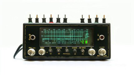 Fototapeta premium Frequency Counter: Measures the frequency of electronic signals isolated on white background
