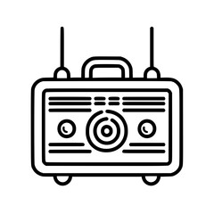 Radio icon, technology icon, communication icon, music icon, broadcast icon, microphone icon, speaker icon, web icon, website icon, mobile icon, business icon, internet icon, media icon, network icon,