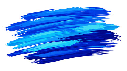 Vibrant blue brush stroke painting. Abstract artistic design with vivid colors and bold texture on white background. Ideal for creative projects.
