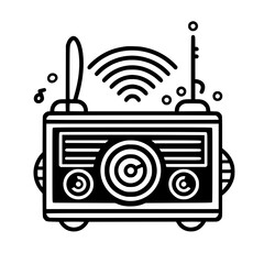 Radio icon, technology icon, communication icon, music icon, broadcast icon, microphone icon, speaker icon, web icon, website icon, mobile icon, business icon, internet icon, media icon, network icon,
