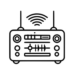 Radio icon, technology icon, communication icon, music icon, broadcast icon, microphone icon, speaker icon, web icon, website icon, mobile icon, business icon, internet icon, media icon, network icon,