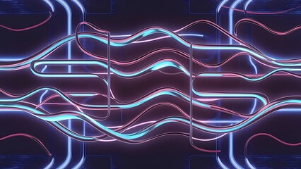 Abstract liquid wavy shapes futuristic banner wallpaper