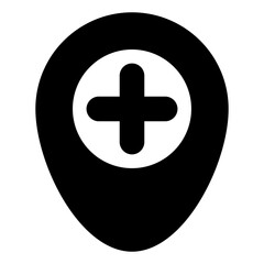 Fototapeta premium location glyph icon vector illustration isolated on white background