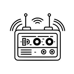 Radio icon, technology icon, communication icon, music icon, broadcast icon, microphone icon, speaker icon, web icon, website icon, mobile icon, business icon, internet icon, media icon, network icon,