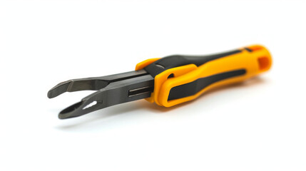 Fototapeta premium Coaxial Cable Stripping Tool: Prepares coaxial cables for termination and installation isolated on white background