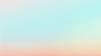 Obraz premium Abstract gradient ombre texture, featuring a smooth transition between periwinkle blue, mint cream, and peach colors, creating a solid and simple design background.