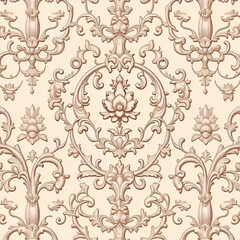 Obraz premium seamless damask pattern