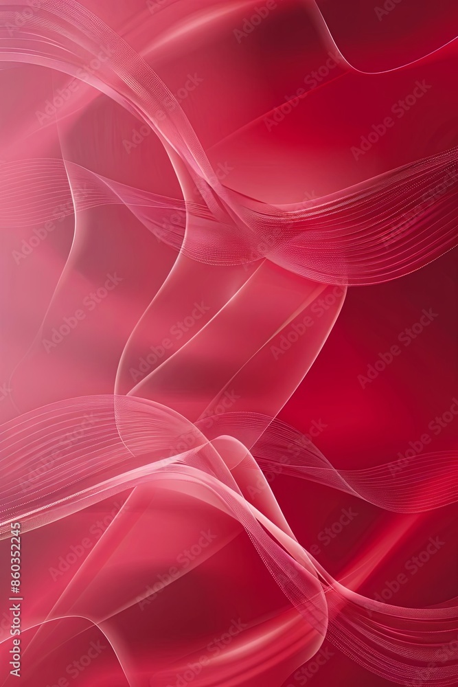 Aufkleber abstract red wave background with flowing lines