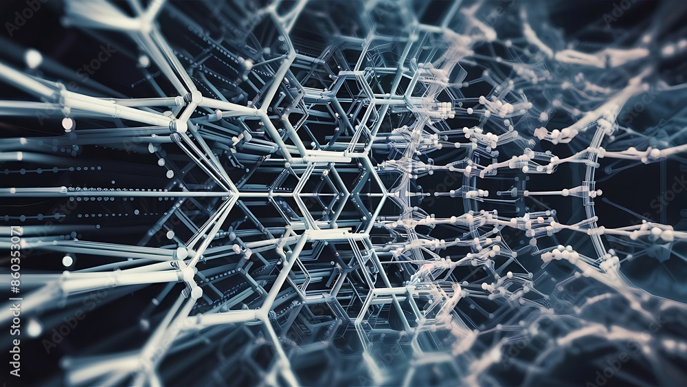 Wall mural abstract background with connecting dots and lines. technology graphic design wallpaper
