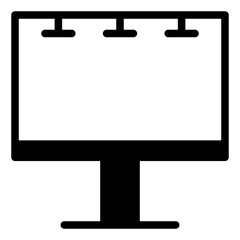 billboard  glyph  icon vector illustration isolated on white background