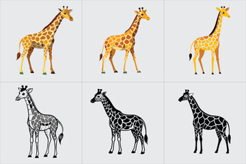 Print Giraffe vector illustration