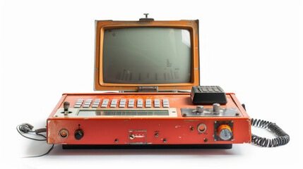 Transponder Tester: Tests and calibrates aircraft transponders for proper operation isolated on white background