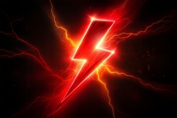 A red lightning bolt.