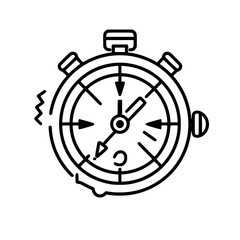 Pocket Watch  icon, Pocket Watch PNG, Pocket Watch SVG, Vintage Pocket Watch vector, Vintage Pocket Watch cut files, Vintage Pocket Watch Silhouette, Stopwatch SVG, Svg files for Cricut, Clock clipart