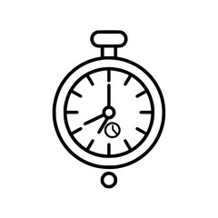 Obraz premium Pocket Watch icon, Pocket Watch PNG, Pocket Watch SVG, Vintage Pocket Watch vector, Vintage Pocket Watch cut files, Vintage Pocket Watch Silhouette, Stopwatch SVG, Svg files for Cricut, Clock clipart