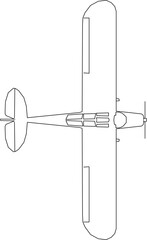 Vector silhouette illustration sketch detailed image of airplane silhouette