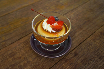 caramel custard pudding