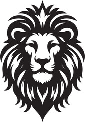 Fototapeta premium lion head vector silhouette white background