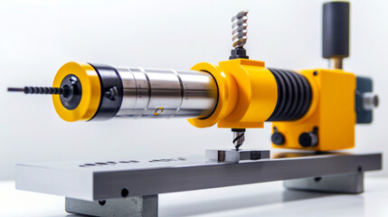 Current Inspection Equipment: Detects surface and near-surface defects using electromagnetic induction isolated on white background