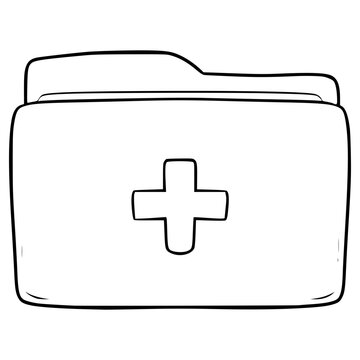 recommend clip art: new folder icon illustration hand drawn outline vector