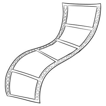 recommend clip art: film strip illustration hand drawn outline vector