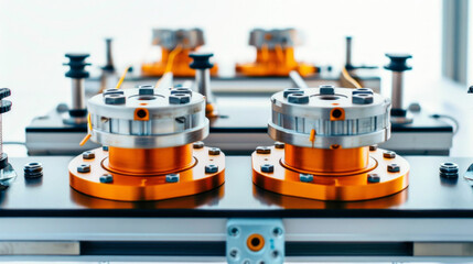 Load Cells: Measures forces and weights during testing of aircraft structures and components isolated on white background