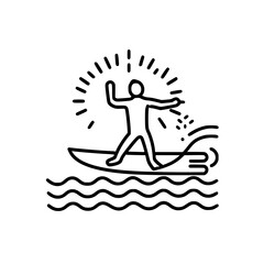 Surfing Icon