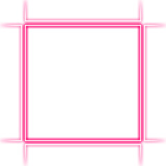 pink frame square neon light