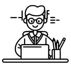 Fototapeta premium Teacher icon, Teacher SVG , Teacher SVG, School SVG, Teach Svg, Back to School svg, Teacher Gift svg, Teacher Shirt svg, educational icon, school icon, student icon, stationary icon, organziation icon