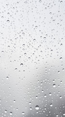 Drops of Water, Rain and Dew on White Background, Abstract Image, Texture, Pattern Background, Wallpaper, Background, Cover and Screen of Cell Phone, Smartphone, Computer, Laptop, Format 9:16 and 16:9