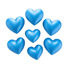Obraz premium 3D blue hearts