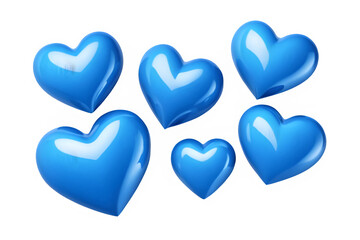 Fototapeta premium 3D blue hearts