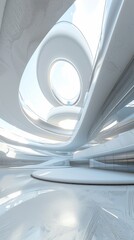 Fototapeta premium Modern Architectural Design with Circular Elements