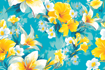Obraz premium Abstract blue and gold swirling pattern creating a luxurious, seamless design with intricate details.