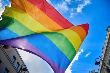 Rainbow Flag in the Sky
