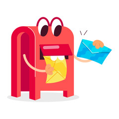 Here’s a flat sticker of postal box


