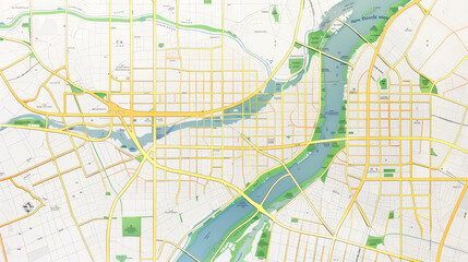 Obraz premium simple map city generated by AI