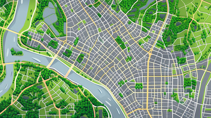 Obraz premium simple map city generated by AI