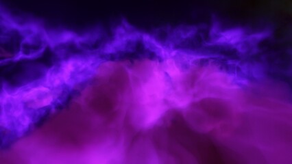 A blue and purple space background with stars and a galaxy
