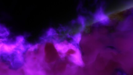 A purple space background with stars and a galaxy
