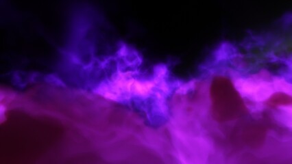A purple space background with stars and a galaxy
