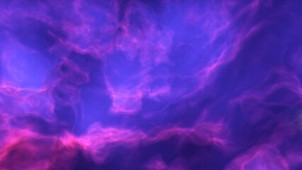 A blue and purple space background with stars and a galaxy