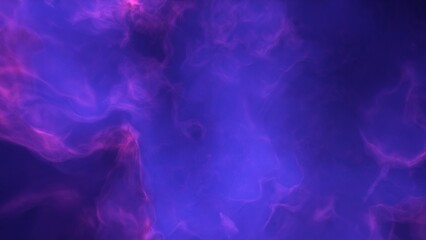 A blue and purple space background with stars and a galaxy