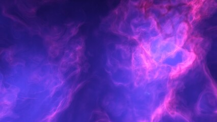 A blue and purple space background with stars and a galaxy