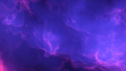 A blue and purple space background with stars and a galaxy