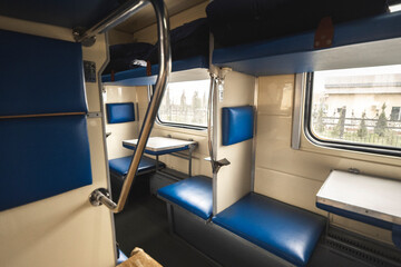 Obraz premium Sleepers Train, from Khiva to Tashkent, Uzbekistan