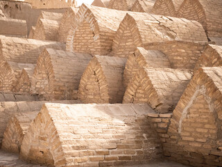 Muslim tombs in the ancient city of Khiva, Uzbekistan