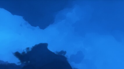 A blue and purple space background with stars and a galaxy